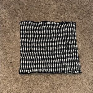 Black and White Checkered Crop Top